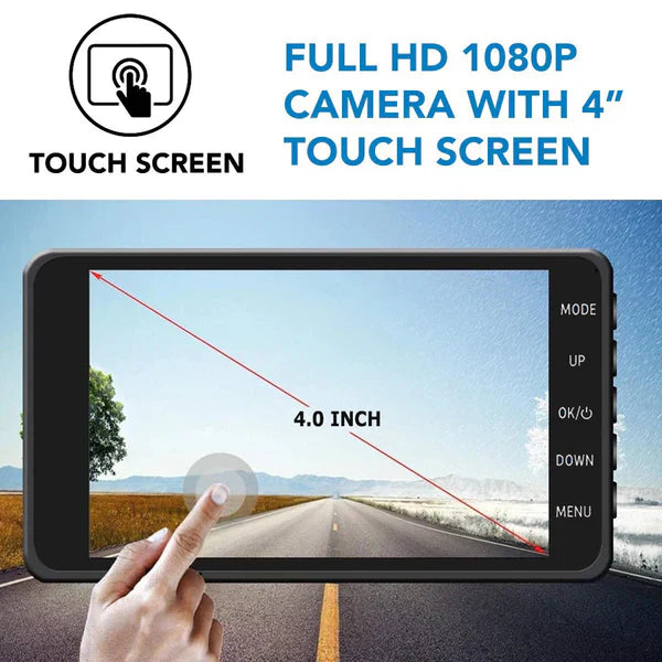 Telecamera Wireless Anteriore e Posteriore per Cruscotto Auto con Visione Notturna | Filindra