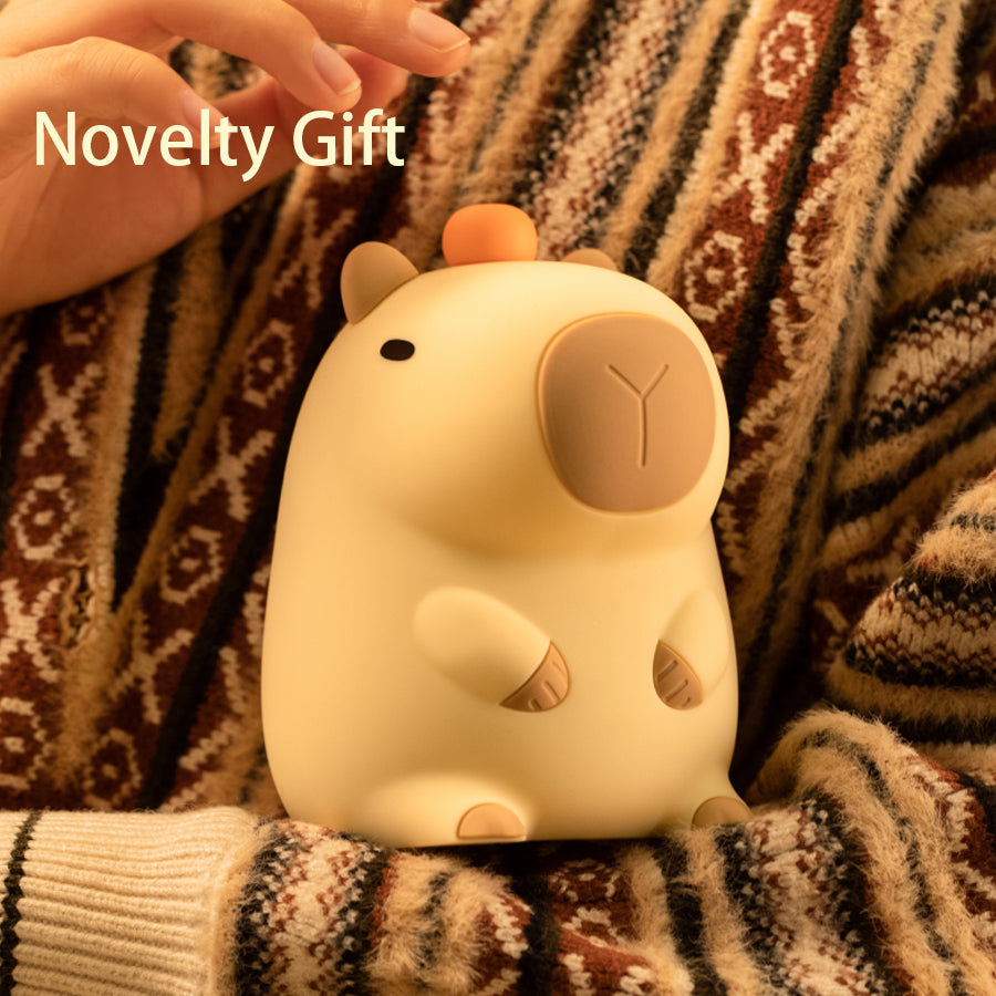CozyCapybara Touch-Sensitive Nightlight — Warm, Comforting Glow