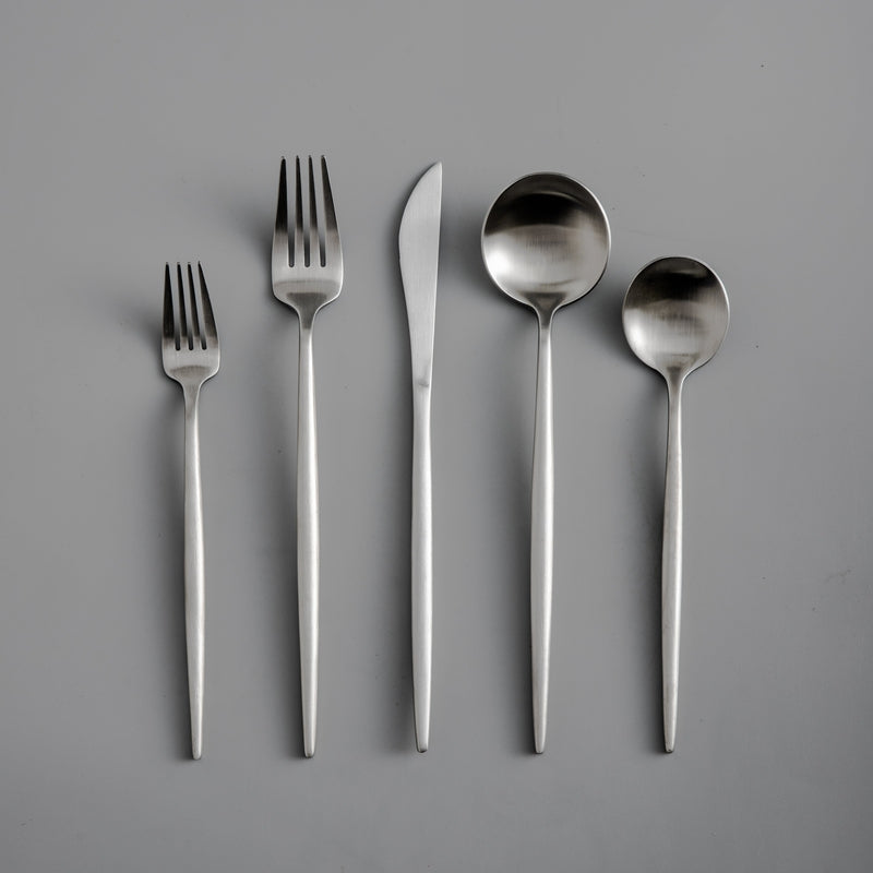 Modern Minimalist Flatware Set — Sleek Clean Design