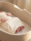 Woven Cotton Moses Basket — Portable, Mattress Included