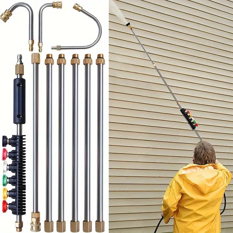 4000 PSI Telescoping High Pressure Washer Wand Set for Gutter & Roof Drainage & Walls Cleaning | Filindra