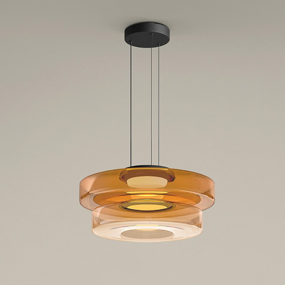 Bauhaus-Style Glass Pendant Light — Classic Moon Design