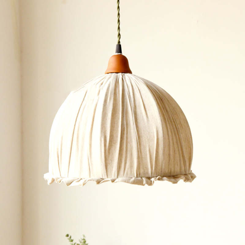 Nordia Linen Pendant Light — Minimalist Scandinavian Ceiling Lamp