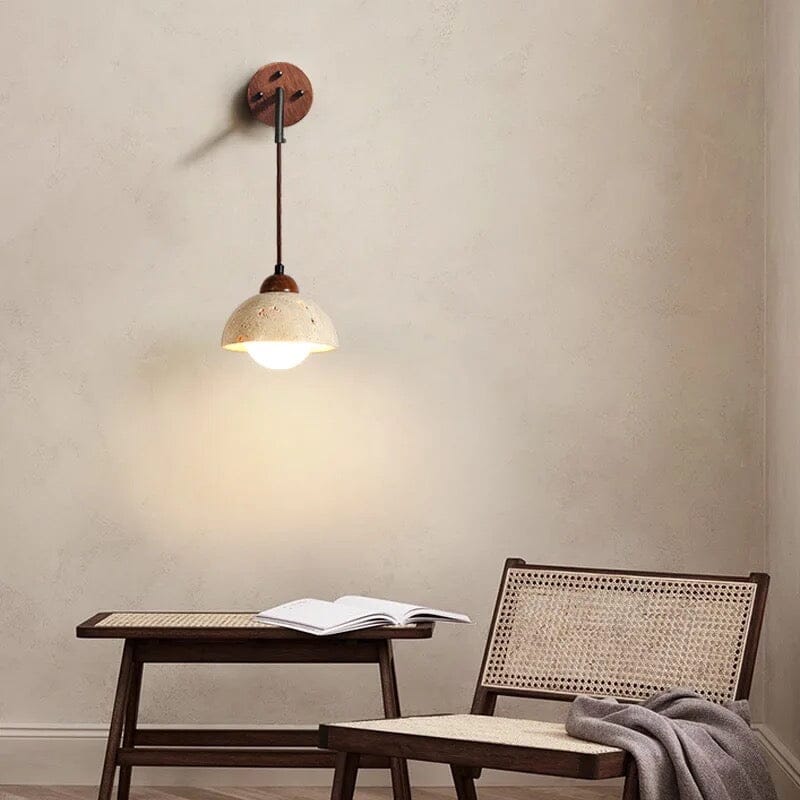 Tia Travertine Wall Lamp — Elegant Soft Ambient Lighting