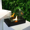 JHY DESIGN Rectangular Tabletop Fire Bowl Pot — Four-Sided Glass