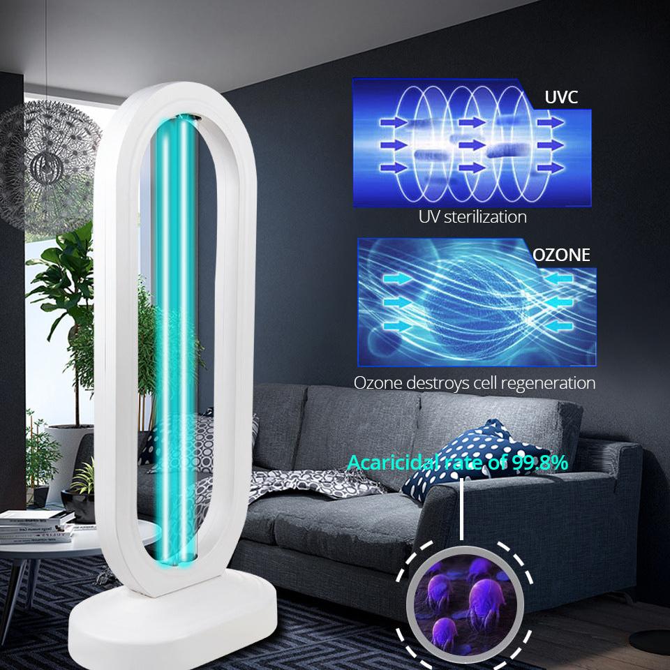 UV-ozon-desinfeksjonslampe - eliminerer 99.9% av bakterier og mikrober