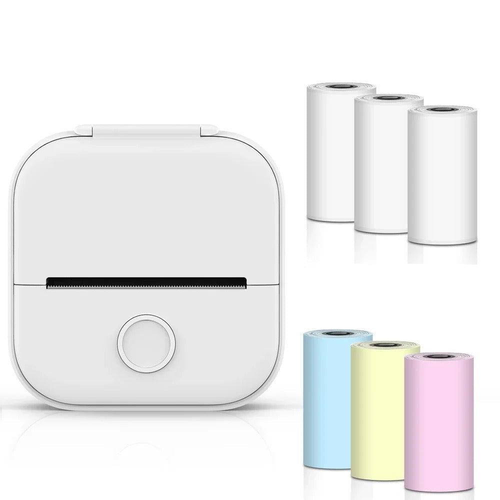 Przenośna mini drukarka — bezatramentowa drukarka fotograficzna Bluetooth do natychmiastowych wydruków