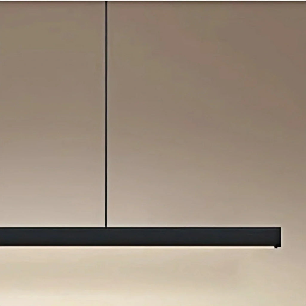 Minimalist Dimmable Linear Pendant Light – Black or White Acrylic for Dining Room - Flindria