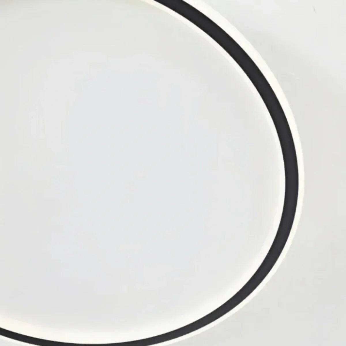 Modern Round Ceiling Light – Black&White Metal for Living Room - Flindria