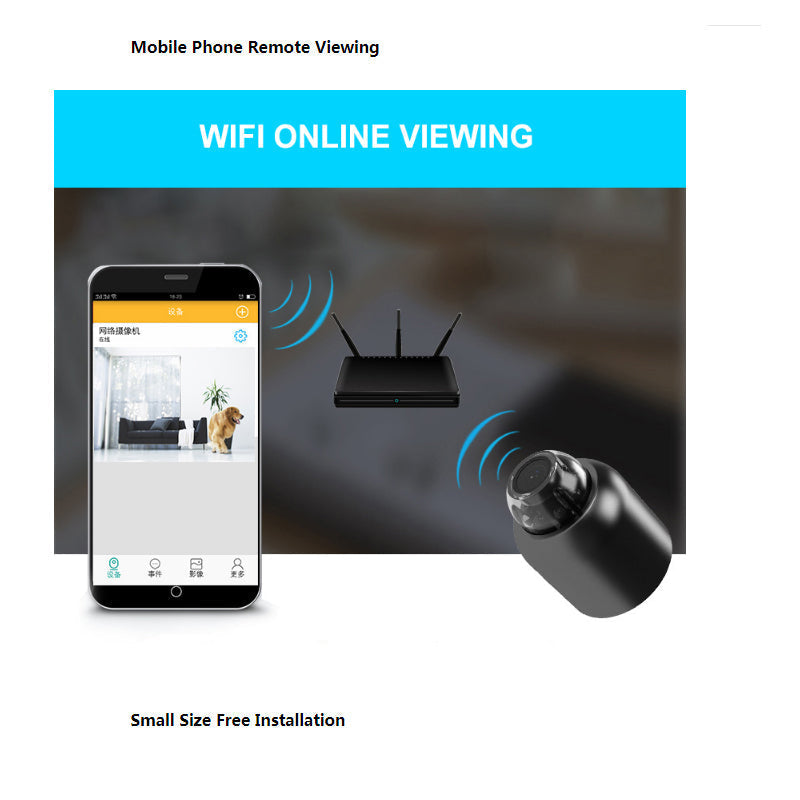 كاميرا لاسلكية صغيرة AeriCam — تصميم مدمج ومخفي، تنبيه حركة مباشر عبر WiFi