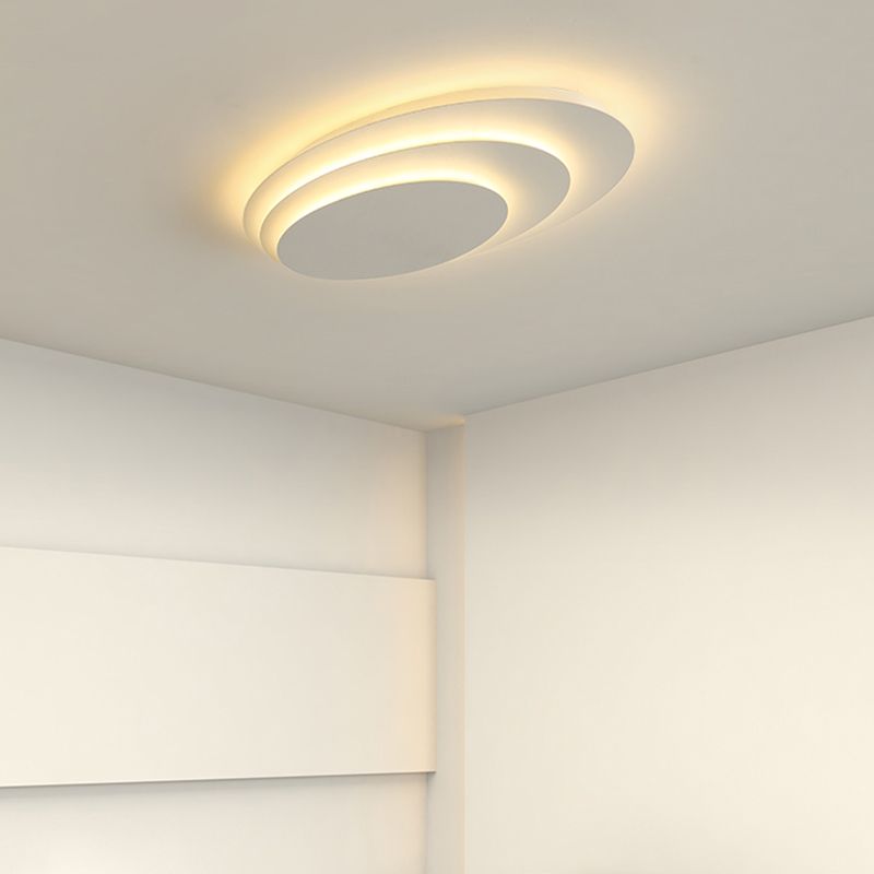 50cm Round LED Ceiling Light — Dimmable White Acrylic Diffuser and Matte Metal Chassis