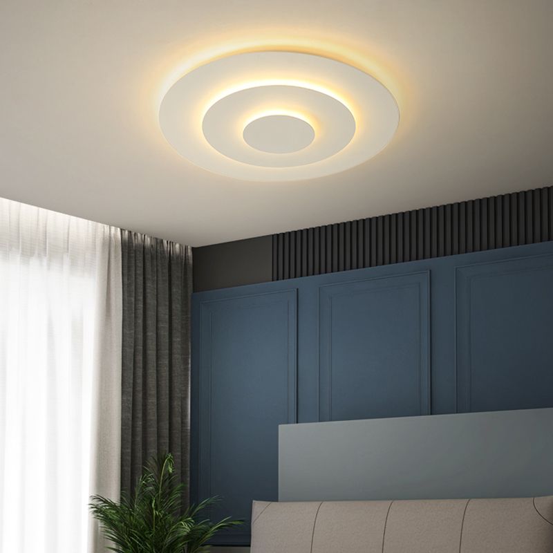 50cm Round LED Ceiling Light — Dimmable White Acrylic Diffuser and Matte Metal Chassis