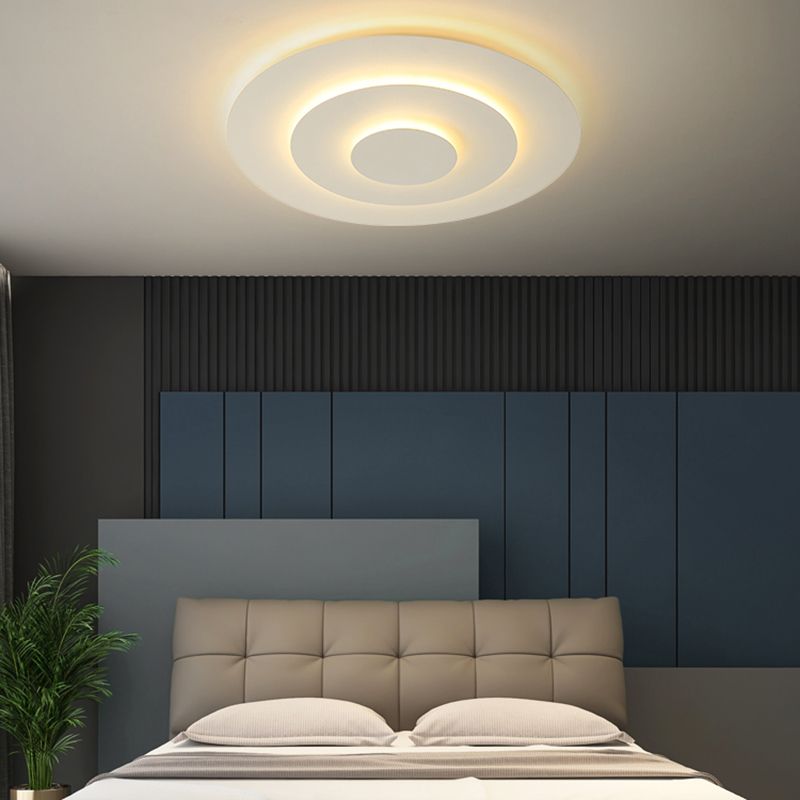 50cm Round LED Ceiling Light — Dimmable White Acrylic Diffuser and Matte Metal Chassis