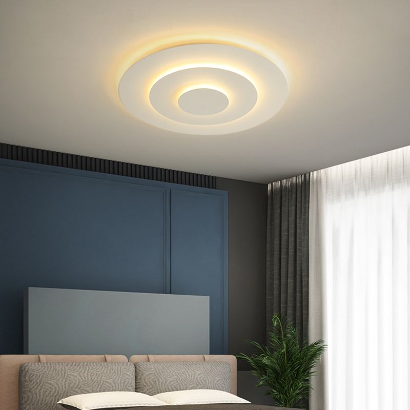 50cm Round LED Ceiling Light — Dimmable White Acrylic Diffuser and Matte Metal Chassis