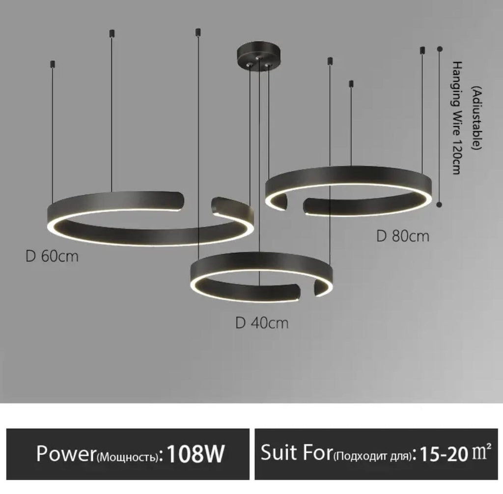 Liora Nordic Ring Chandelier With Elegant Modern Lighting