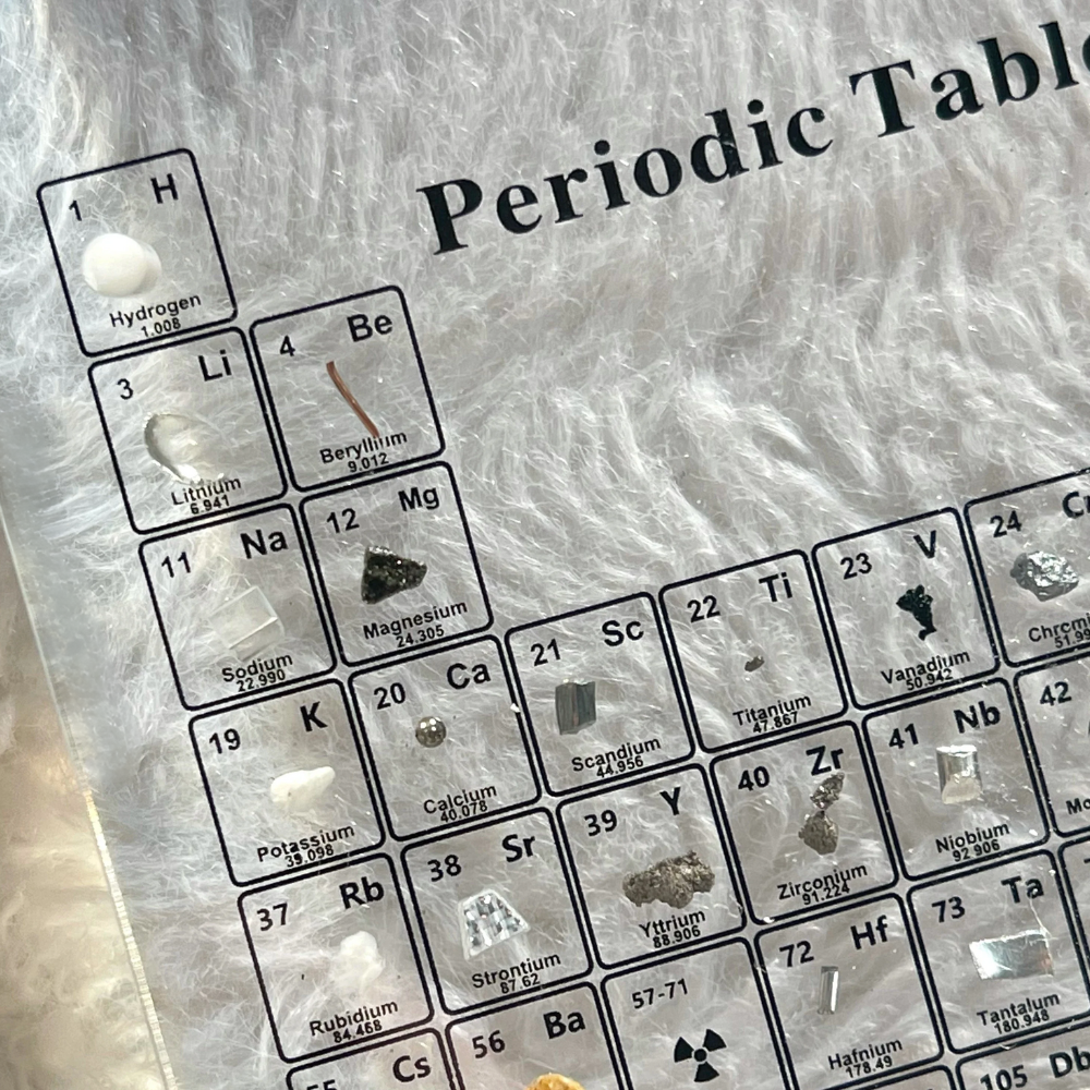Elementa Lux Backlit Periodic Table Display With Real Samples