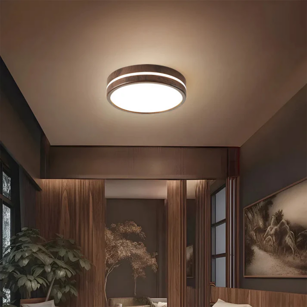 Havenwood LED Light With Wood Veneer Finish For Living Room Ceiling
