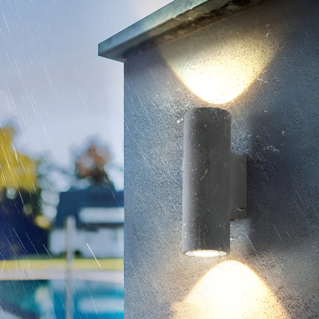 Astra Exterior Wall Light Weatherproof Cement And Acrylic