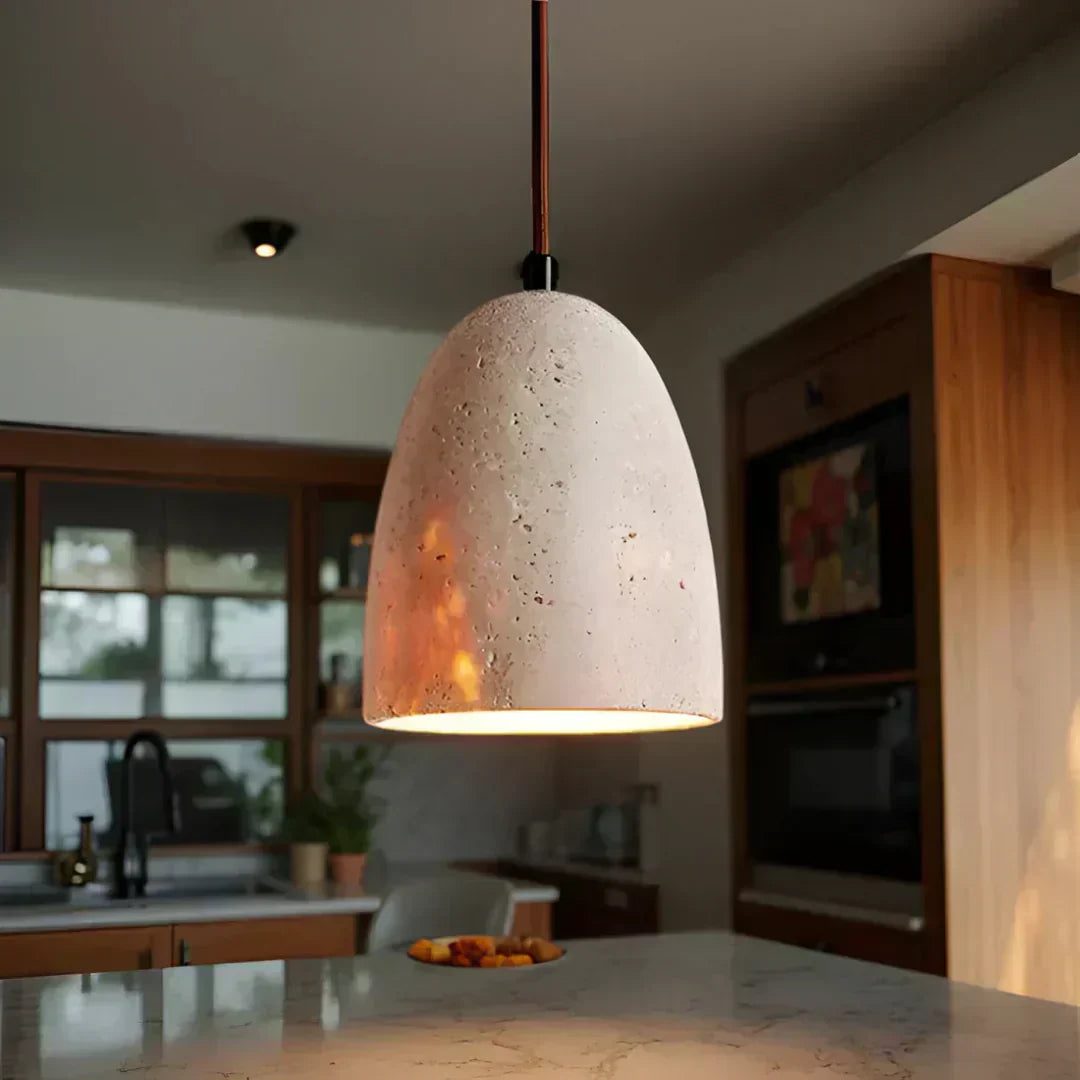 Averin Travertine Retro Pendant Light For Dining Spaces