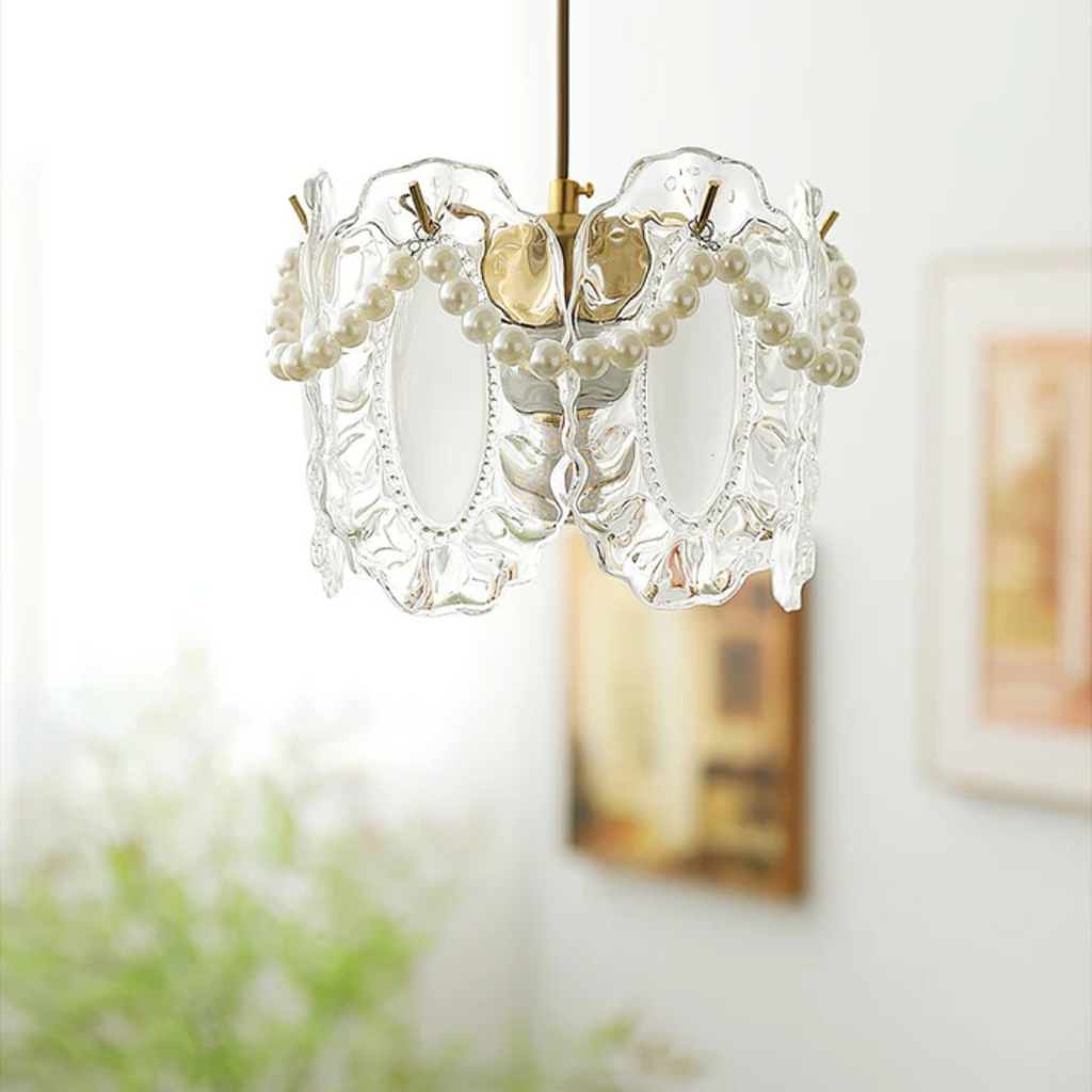 Asteria Pendant Lamp In Bloom Glass Design For Dining And Living Rooms