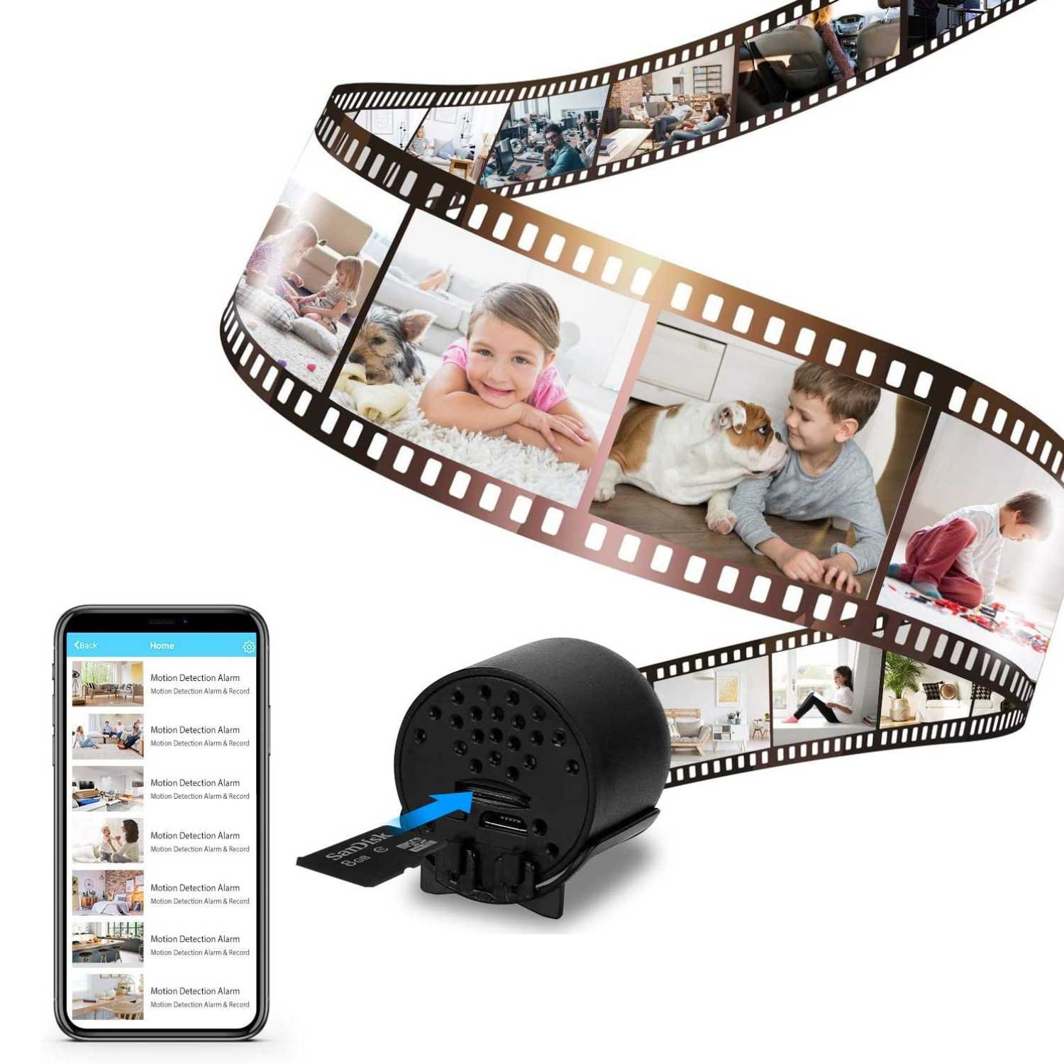 Bezdrátový mini WiFi domácí bezpečnostní kamerový systém | Filindra