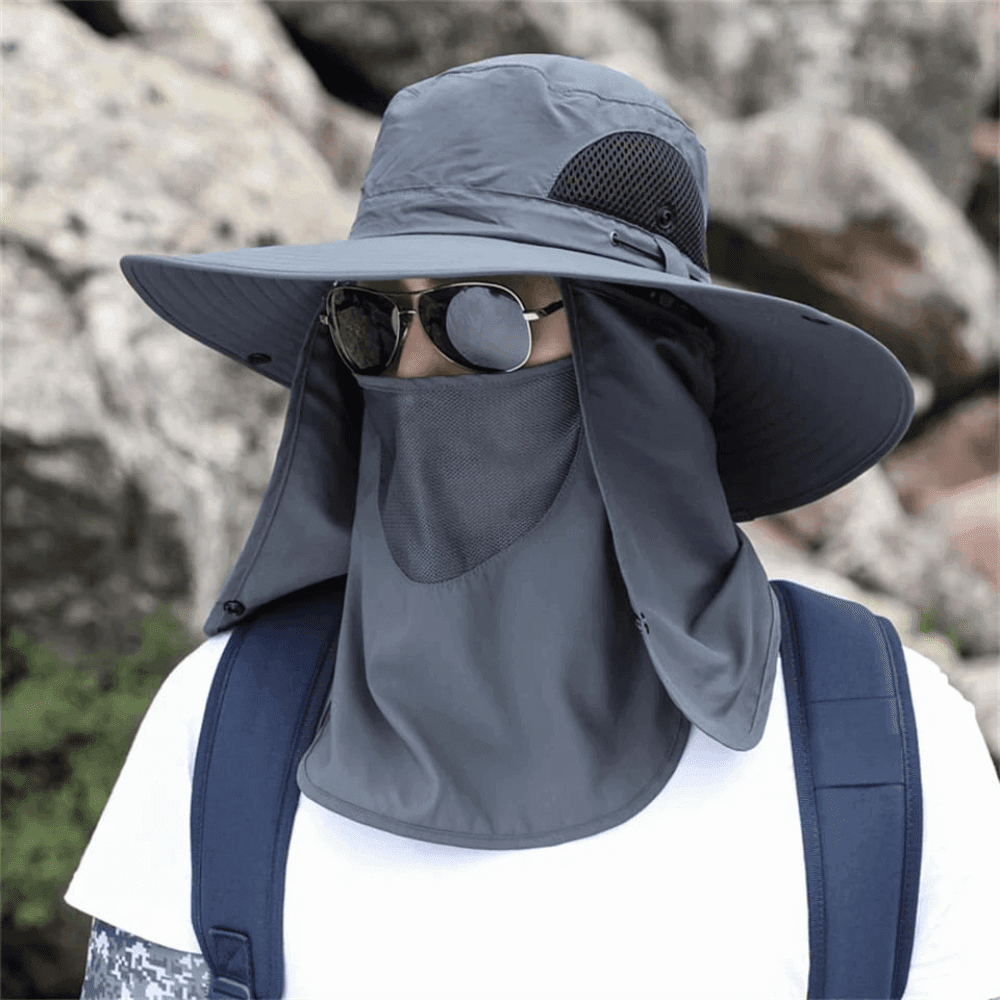 Fiskerihat med bred skygge og god ventilation — fuld solbeskyttelse