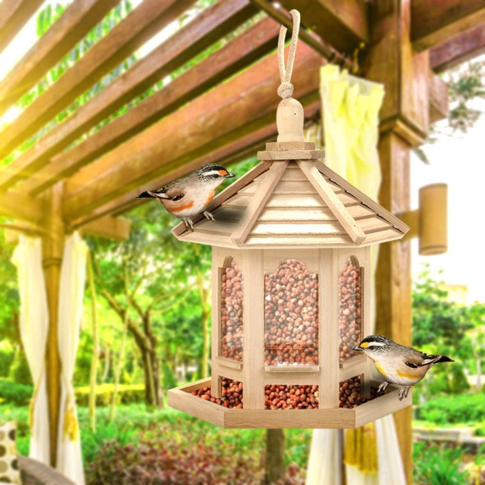 Wooden Transparent Household Bird Feeder | Filindra