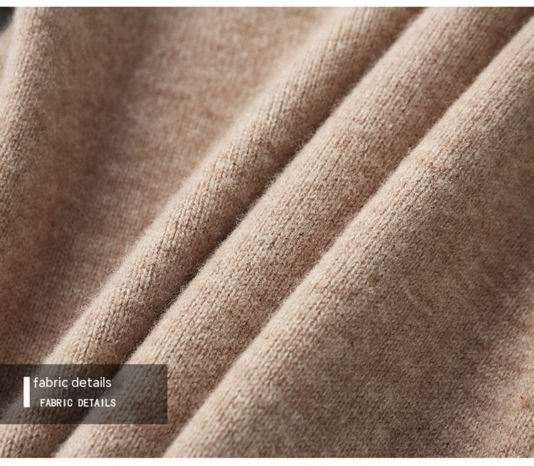 Payton Pullover mit 100 % australischer Wolle und halbem Reißverschluss – Weicher Strick