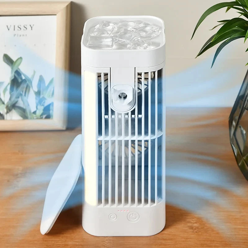 Mini Portable Air Conditioner Desk Fan with Spray Cooling | Filindra