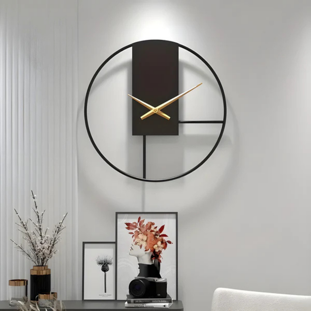 Orologio da parete silenzioso e minimalista Aurelia per decorazione soggiorno