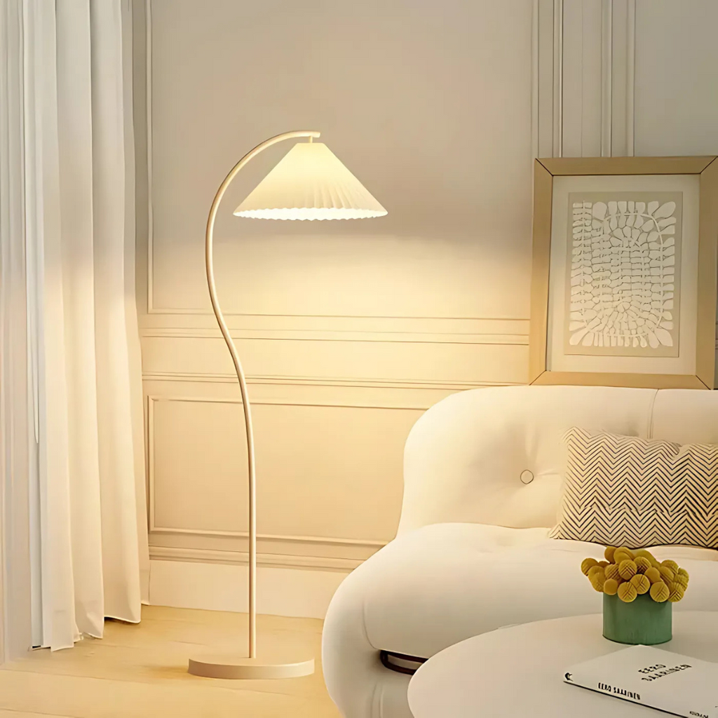 LumenArc Curved LED Floor Lamp For Living Rooms And Bedrooms