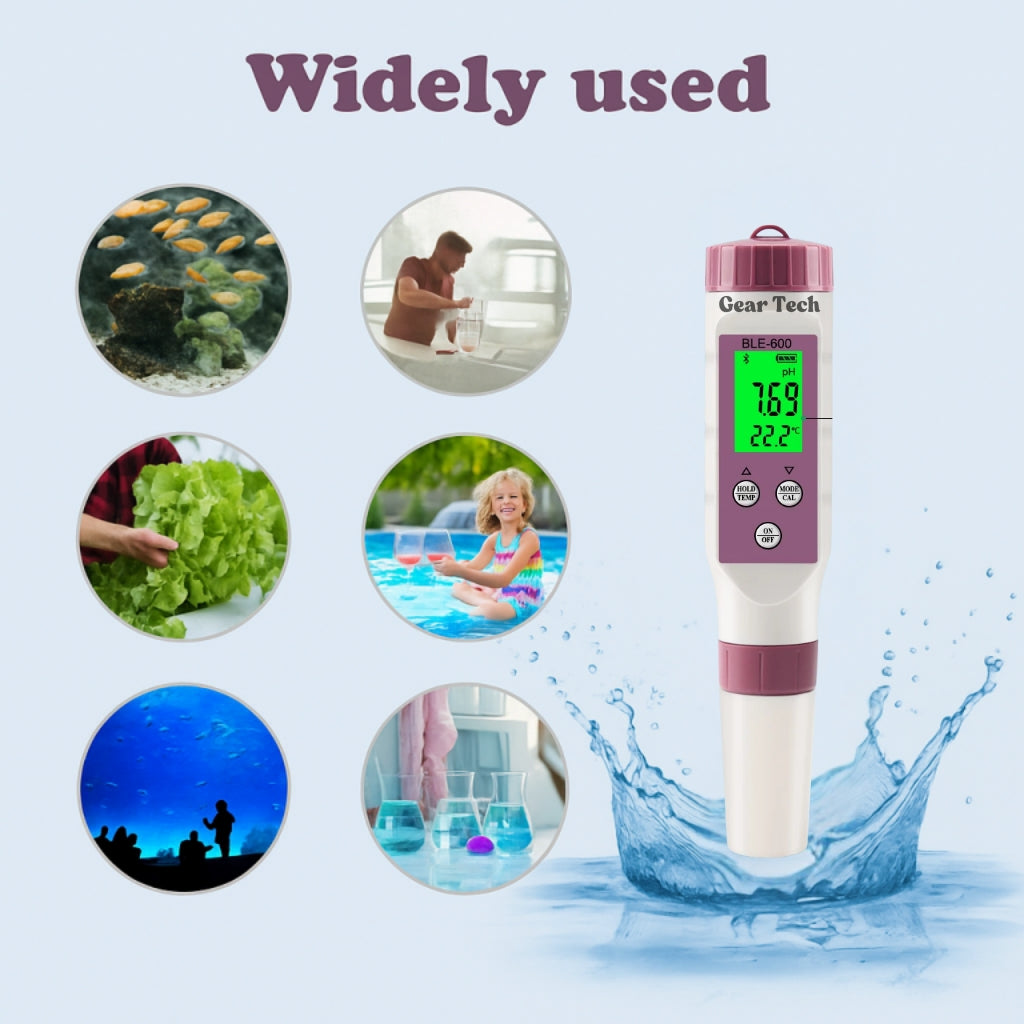 AquaSense digitale zwembadtester met 7 parameters — via app verbonden pH- en chloormonitor
