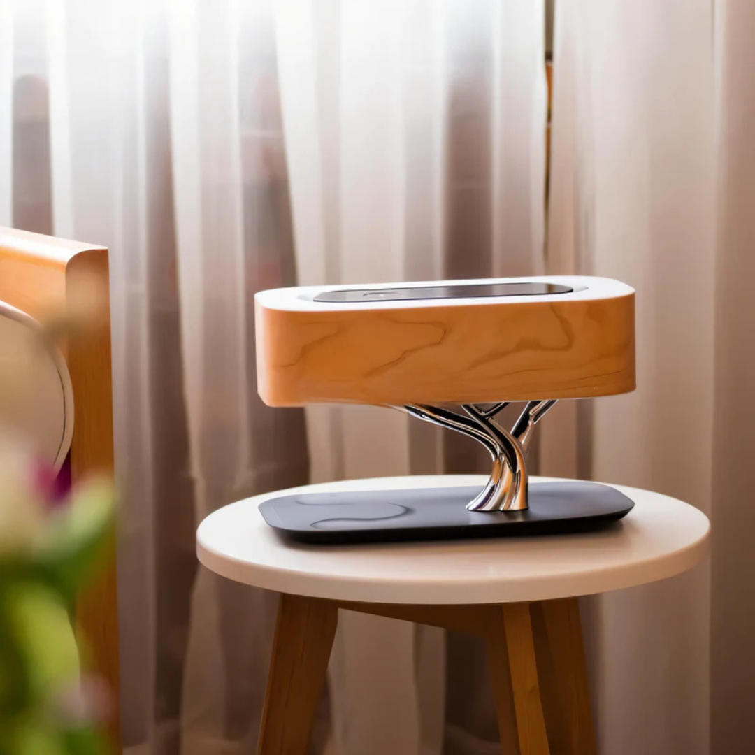 Lunara Bluetooth LED-Schreibtischlampe mit kabellosem Ladesystem