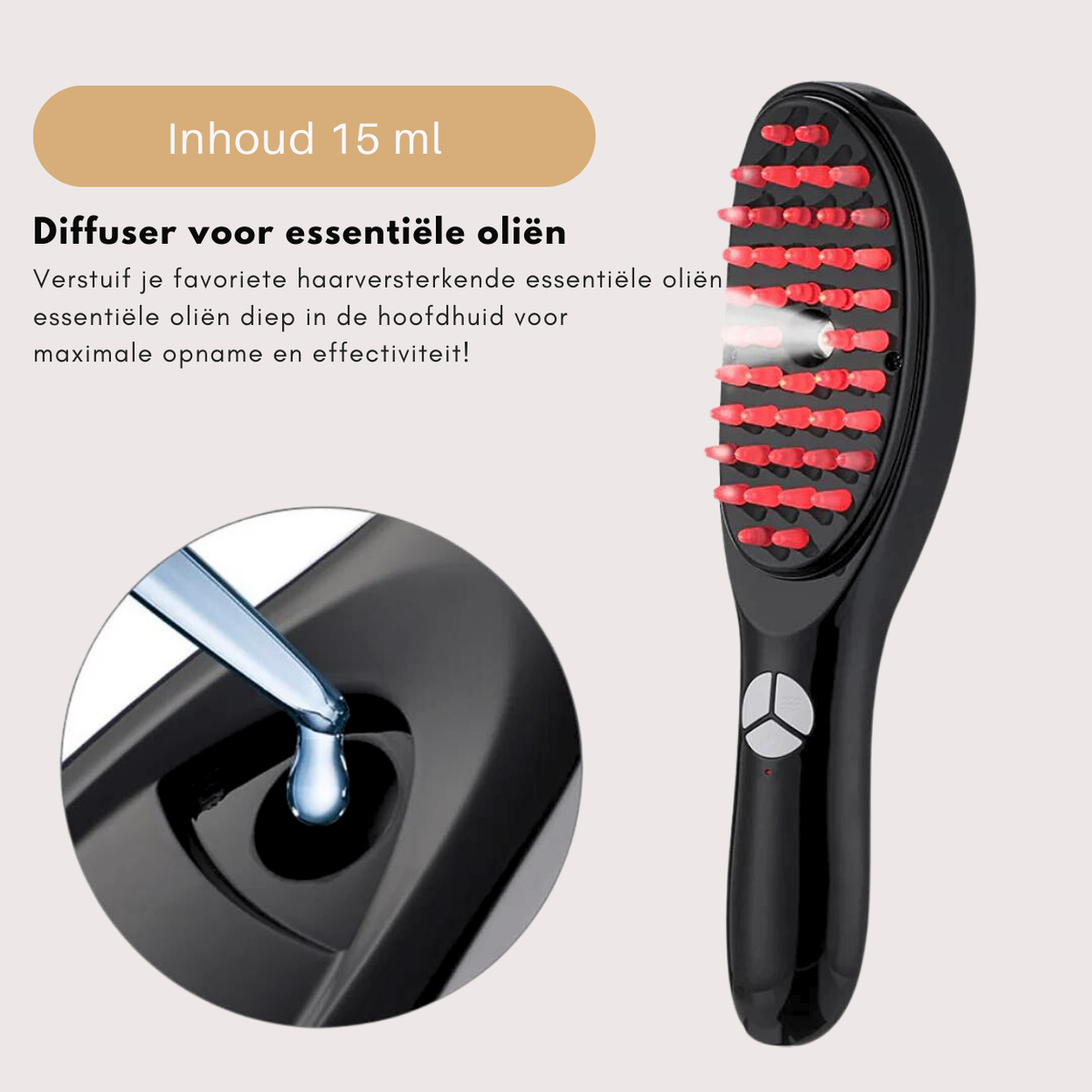 Brosse Gloss pour cheveux 4-en-1 — Stimulateur de croissance des cheveux clairsemés