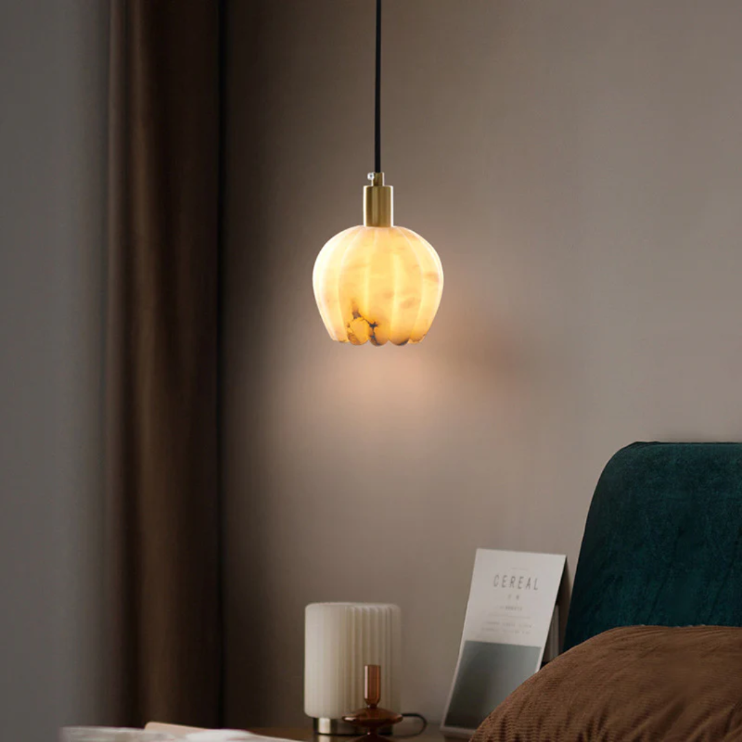 Solara Alabaster Pendant Lamp For Dining And Living Areas