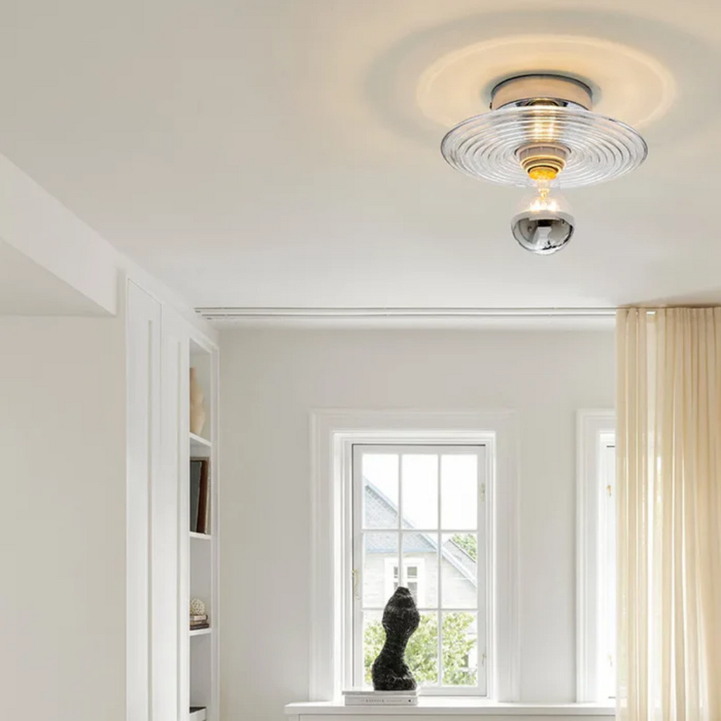 SolaraGlass Wall Lamp Featuring Warm Ambient Glow For Living Rooms And Bedrooms