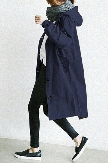EleganCoat Women's Long Trench Coat Jacket — Stylish Fall Layer