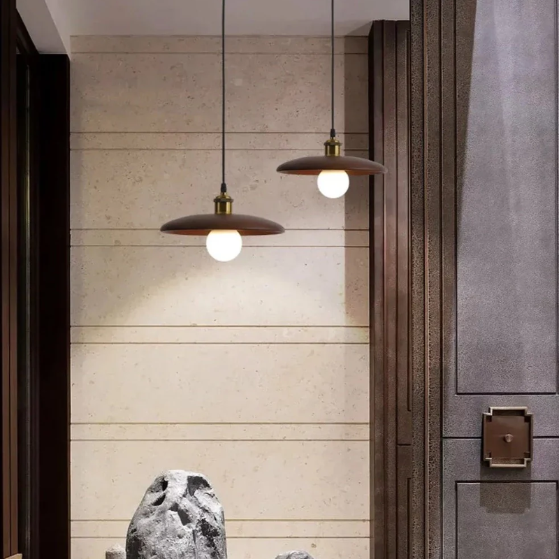 Oaklume LED Pendant Light In Solid Oak For Dining Rooms