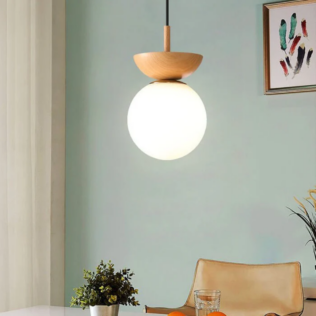 LyraLumen Japanese Style Dining Pendant Lamp With Three Separate Color Temperatures