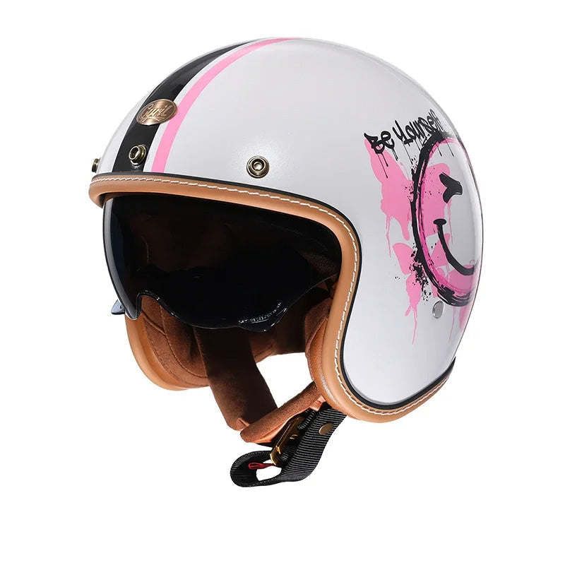 JetLite Retro Open Face Helmet — Featherlight Comfort, DOT and ECE Approved