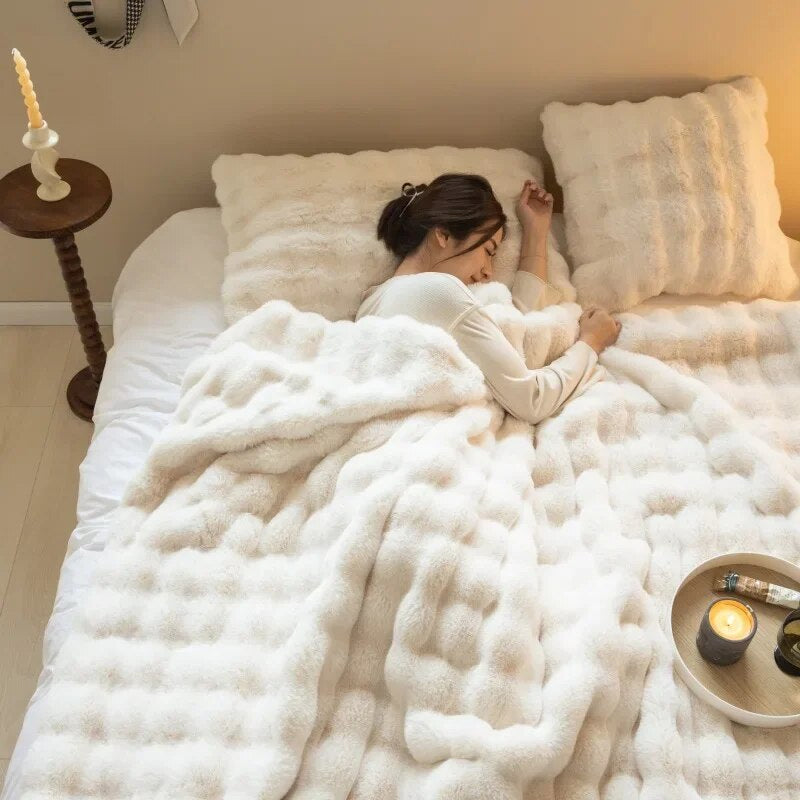 Cuddleblanket mykt ullpledd — varm og koselig komfort