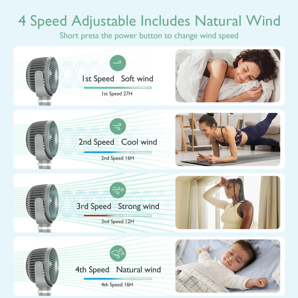 FlexGrip USB Rechargeable Octopus Fan — Portable, Flexible Neck Design