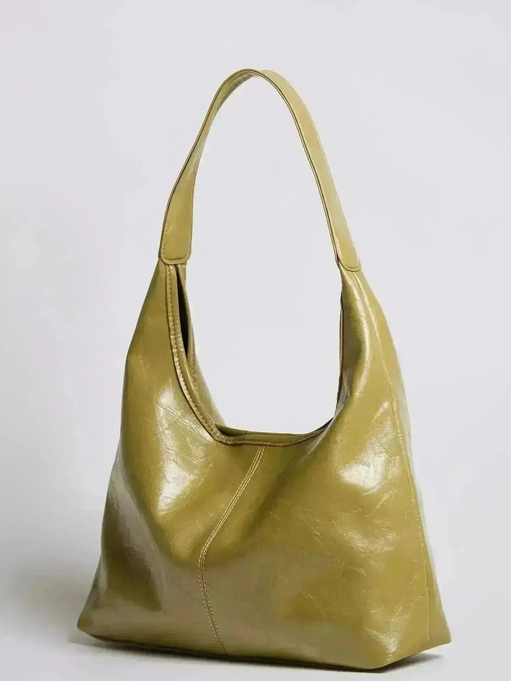 Saco de couro vintage envelhecido — inclui estojo de cosméticos