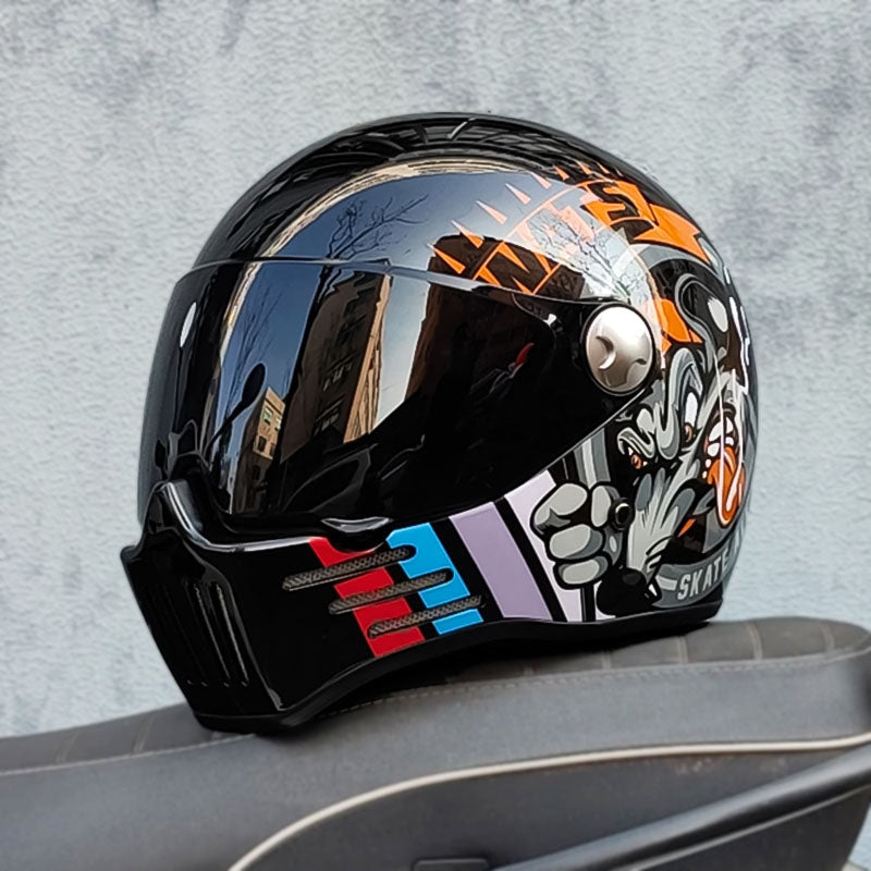 Casque de moto intégral - Écran teinté, homologué DOT et ECE