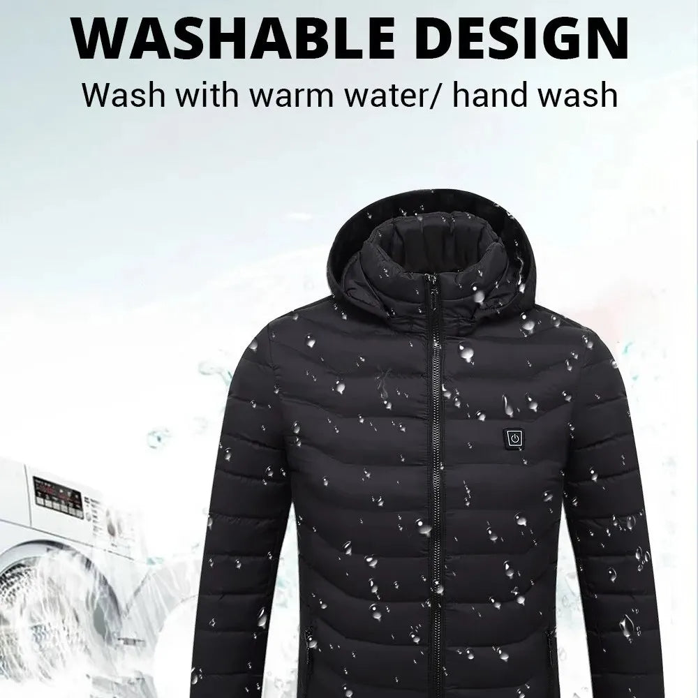 Veste à capuche chauffante électrique à 11 zones — Chaleur hivernale