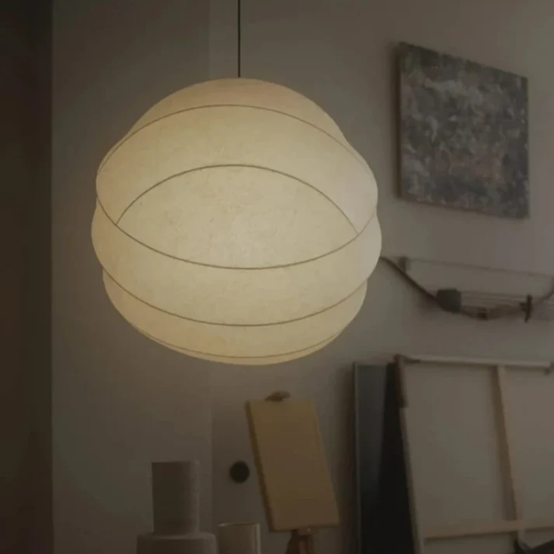 Kirrea Wabi Sabi LED Silk Globe Pendant Light For Dining