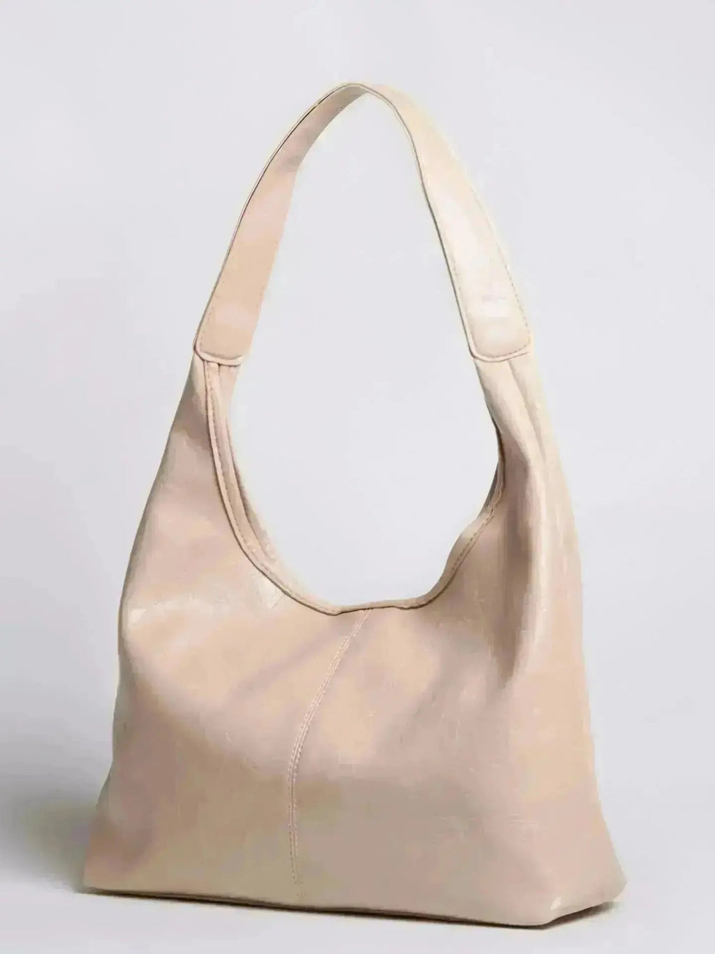 Saco de couro vintage envelhecido — inclui estojo de cosméticos