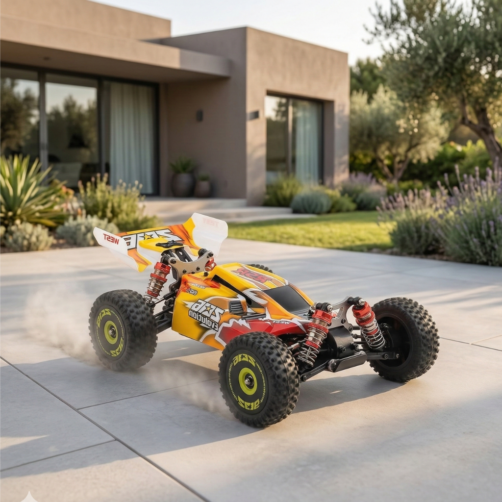1:14 Scale Brushless RC Racing Car – 4WD Off-Road, 75km/h High-Speed