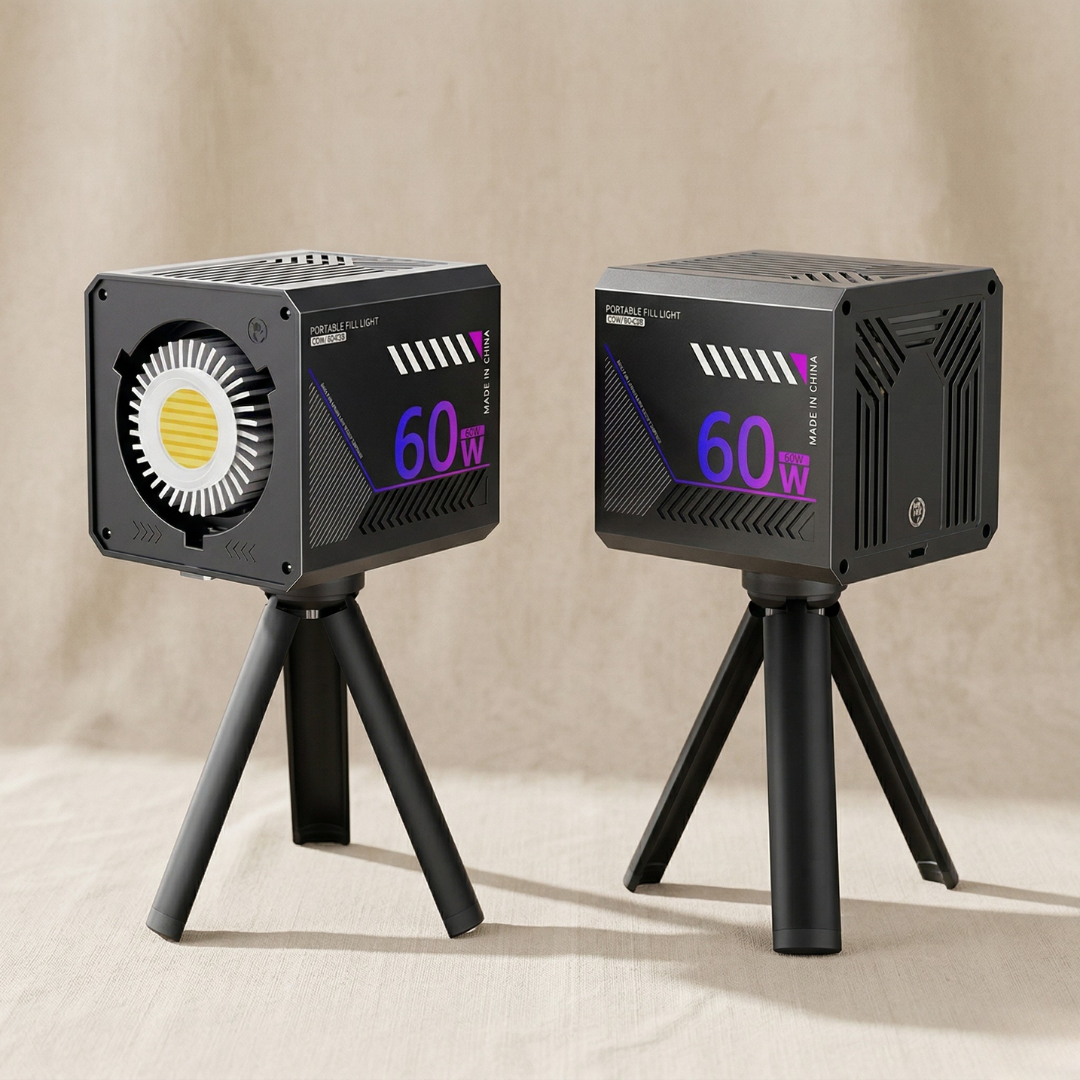 Συμπαγές φωτιστικό βίντεο RGB — ενσωματωμένη επαναφορτιζόμενη μπαταρία 10000mAh