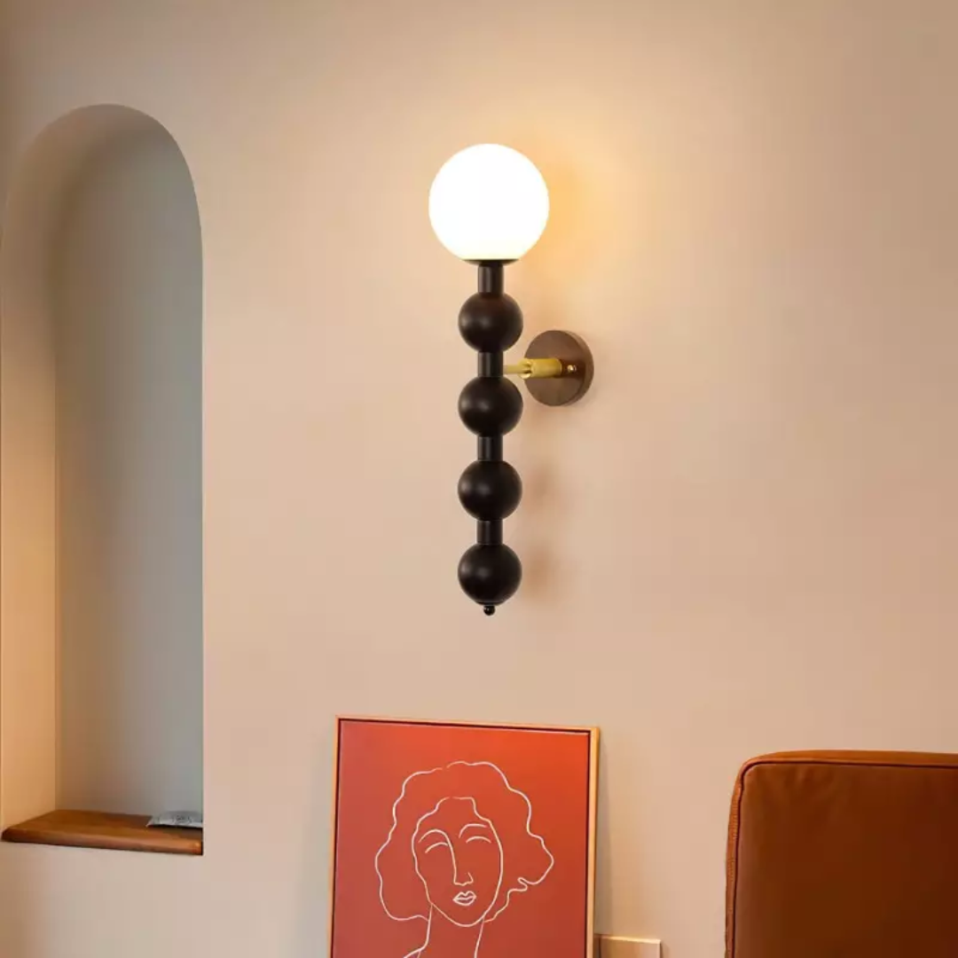 Veridia Wall Lamp With Vintage Wood Accent And Metal For Living Areas